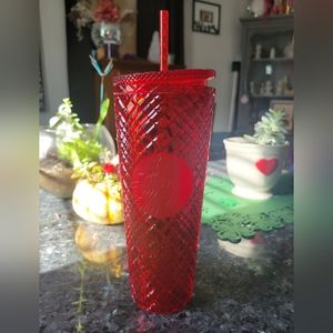 Starbucks Red Winter Holiday 2021 Jeweled Tumbler Cold Cup 24oz